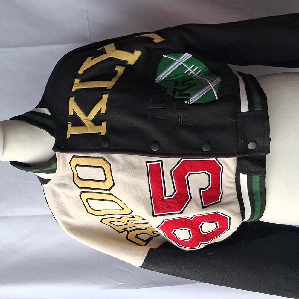 PrettyLittleThing Brooklyn Bomber Jacket Size M